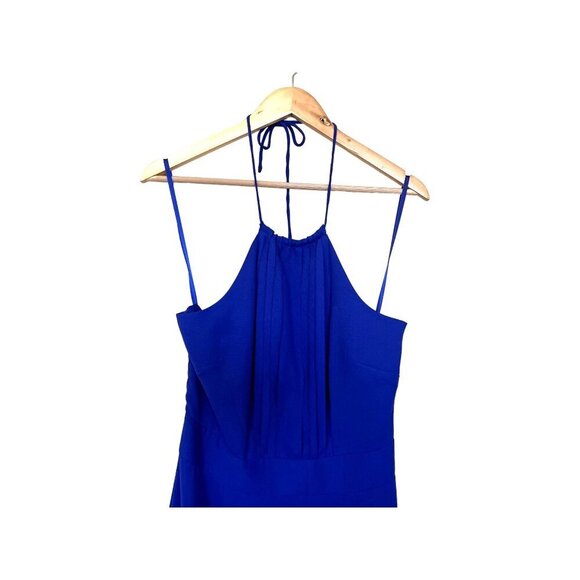 Banana Republic Deep Blue Halter Dress 6 - Picture 4 of 11